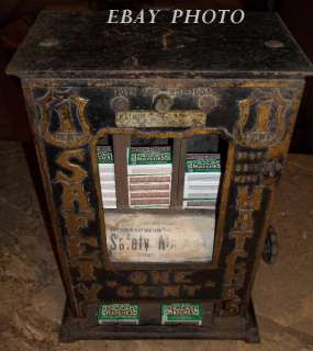 1904 One Cent Match Vending Machine  Kelley Gum Mfg   