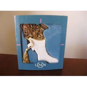  Lenox 24 Karat Gold and Porcelain Christmas Stocking 