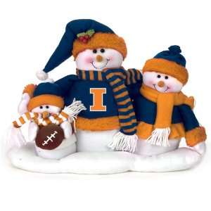  Illinois Fighting Illini Tabletop Snow Family 16.5x12 