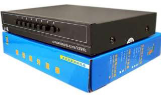 EC】New 8X1 Port 3RCA AV HDTV DVD splitter Switch Box 8 input 1 