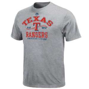  Majestic Texas Rangers Ash Dial It Up T shirt Sports 