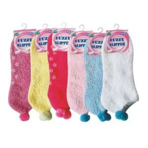  Fuzzy slipper socks Case Pack 72 