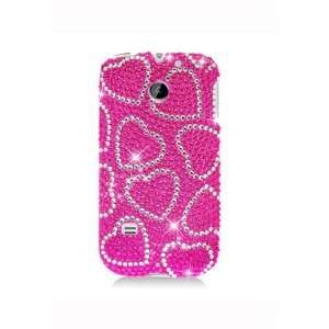  Huawei M865 Ascend 2 Full Diamond Graphic Case   Hot Pink 
