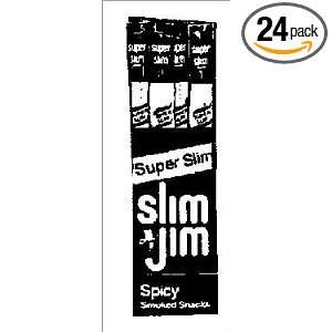 Slim Jim Meat Sticks Super Slim, 0.6400 ounces (Pack of24)  