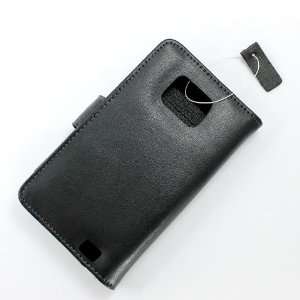 com [Aftermarket Product] Black Faux Leather Book Wallet Card Holder 