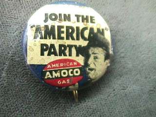 VINTAGE AMOCO AMERICAN OIL CO JOIN AMERICAN PARTY PIN  