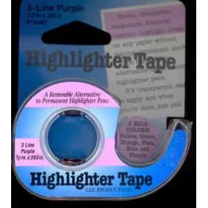    Removable Highlighter Tape   1/2 Wide Purple