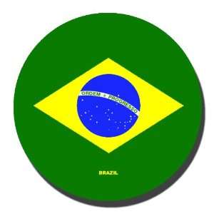  2.25 Button Magnet   Brazil Flag 