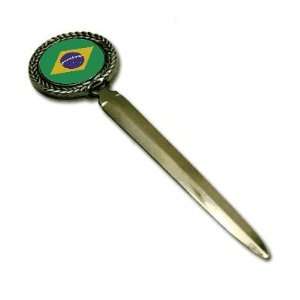 Brazil flag letter opener