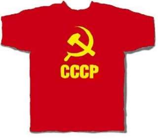 CCCP Russian T shirt Red Clothing