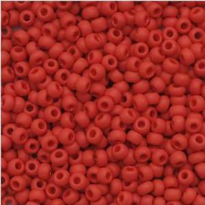  Toho Round Seed Beads 11/0 #45F Opaque Frosted Pepper Red 