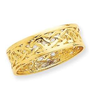 Celtic Knot Band in 14k Yellow Gold