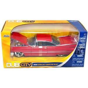   1959 Cadillac Coupe De Ville 124 Scale DUB City (Red) Toys & Games