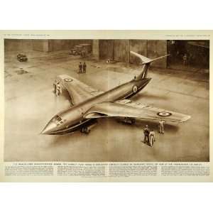  1955 Handley Page Victor Crescent Wing Bomber RAF Print 