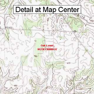  USGS Topographic Quadrangle Map   Oak Level, Kentucky 