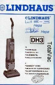 Lindhaus DH3 Vacuum Cleaner Bags   Genuine  