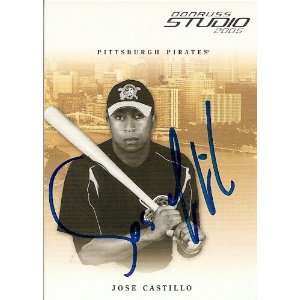 Jose Castillo Signed Pirates 2005 Donruss Studio Card