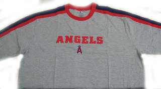 Authentic MLB LA Angels of Anaheim Long Sleeve Embroidered Crew T 