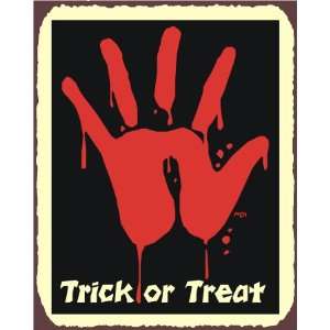 Halloween Bloody Hand Metal Art Sign 
