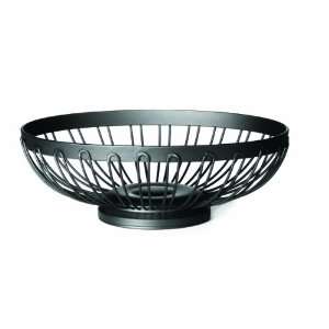   Black Powder Coated Metal Oval Basket