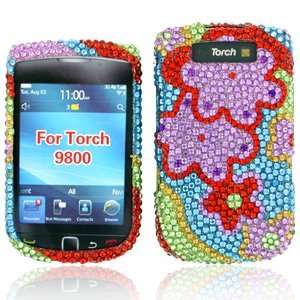   GCI DMD Blue Flower Snap On Case for BlackBerry 9800 Torch Cell