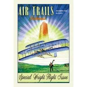  Air Trails Pictorial   12x18 Framed Print in Black Frame 