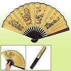 chinese poems print bamboo ribs fabric folding hand fan returns