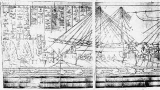 Antique Handmade Egyptian Ancient__QUEEN Hatshepsut__Ship Boat Museum 