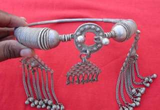 ANTIQUE TRIBAL OLD SILVER JEWELRY NECK RING NECKLACE  