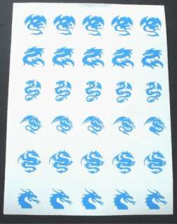 Dichroic Glass Vinyl Etching Dragon Stencils + PDF Tutorial  