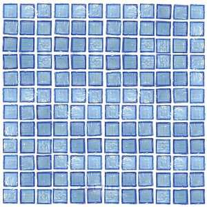  Ashland 1 glass tile in crystal blue iridescent 12 7/8 x 