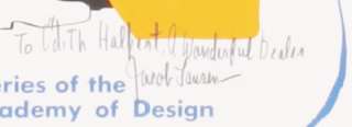 Signed 1968 Jacob Lawrence Skowhegan School Lithograph  
