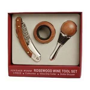  Prodyne VW 3 Rosewood Wine Tool Set, 3 Piece Kitchen 