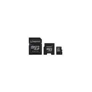  Kingston 16GB MicroSD with MiniSD & SD Adapters 