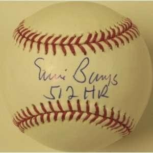 Ernie Banks Signed Baseball w/512 HR