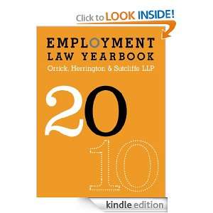 Employment Law Yearbook 2010 Orrick Herrington & Sutcliffe LLP 