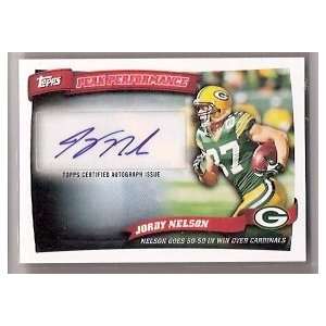 Jordy Nelson Topps Peak Performance Autograph Green Bay Packers 