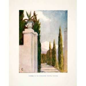  1905 Color Print Gateway Generalife Gardens Granada Spain 