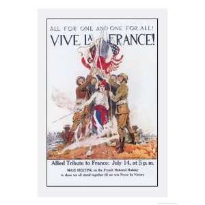  Vive La France Giclee Poster Print by James Montgomery 