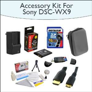  Advanced Accessory kit For Sony Cyber Shot DSC WX9 16.2 MP 