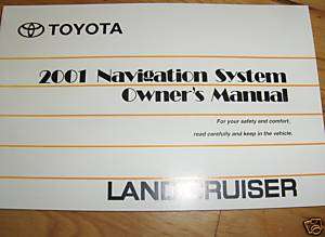 2001 Toyota Land Cruiser Navigation Owners Manual  