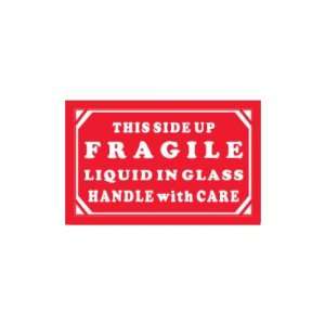  SHPDL1290   Fragile   Liquid in Glass   HWC Labels, 3 x 5 