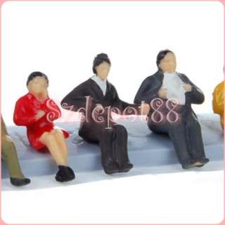 24pcs Painted Model Seated People Passangers Figures HO  