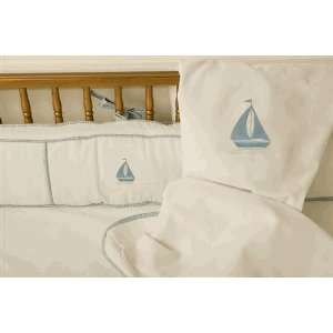  embroidered sailboat crib bedding