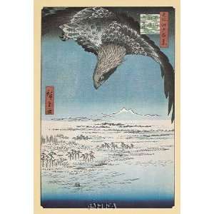  Eagle Flying Over Fukagamdistrict By Ichiryusai Hiroshige 