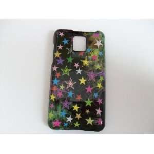  LG G2X/P999 Colorful Twinkle Stars Black Hard Phone Case 