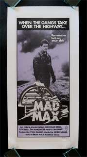 MAD MAX * AUSTRALIAN ORIG MOVIE POSTER LINEN 1980  
