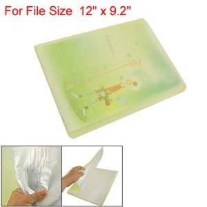   40 Pockets Document Book File Holder Clear Yellow