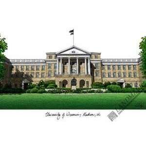  University of Wisconsin, Madison Lithograph 14x10 Unframed 