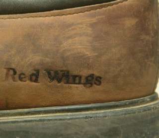  old vintage USA made Red Wing steel toe brown lacer work motorcycle 